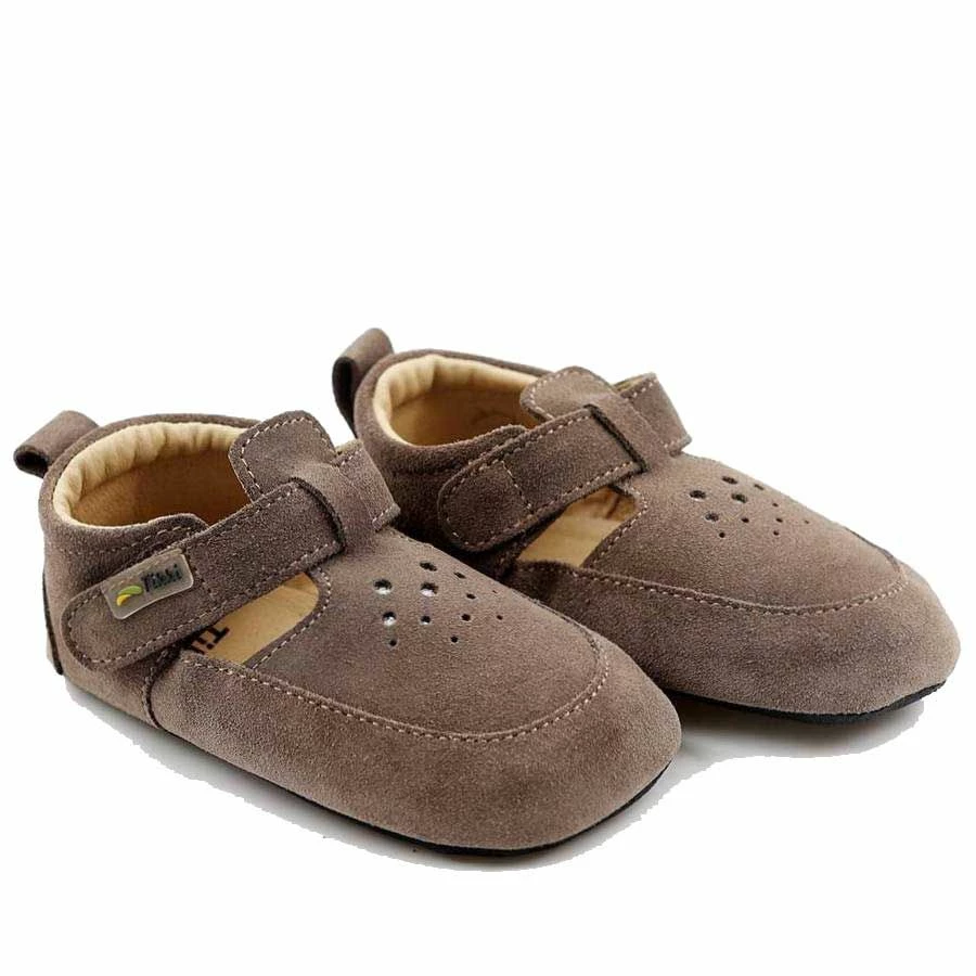 Tikki Kids Pouf Shoes Almond Suede 3 Tikki Kids Pouf Shoes Almond Suede