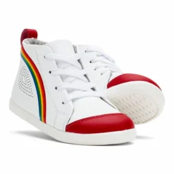 Bobux I-Walk Alley-Oop Boot Rainbow Red -Happy Little Soles Shop 637112d