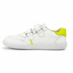 Bobux Kid+ Riley White Neon -Happy Little Soles Shop 838111whiteneonriley