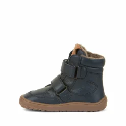 Froddo Barefoot Waterproof Winter Boots Dark Blue Leather -Happy Little Soles Shop g3160204 2d 0002