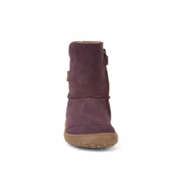 Froddo Barefoot Waterproof Suede Boots Purple -Happy Little Soles Shop g3160207 6 2d 0001