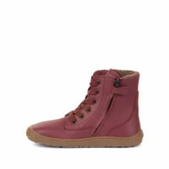 Froddo Barefoot Waterproof Lace Up Boots Bordeaux -Happy Little Soles Shop g3160209 4 2d 0002
