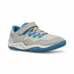 Merrell Kids Trail Glove 7 Grey/Blue/Lime -Happy Little Soles Shop mk266793 1