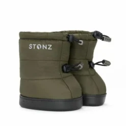 Stonz Puffer Booties Haze Pine -Happy Little Soles Shop puffer booties haze pine 1