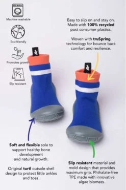 Turtl Socks In A Shell Blue -Happy Little Soles Shop socksinashell blue 2