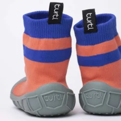 Turtl Socks In A Shell Coral -Happy Little Soles Shop socksinashell coral 4