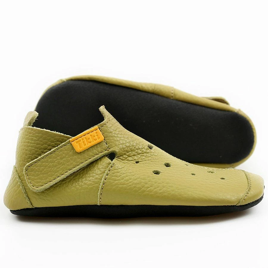 Tikki Kids Ziggy Shoes Lime Leather 6 Tikki Kids Ziggy Shoes Lime Leather - Image 4
