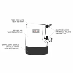 Stonz Soft Soled Booties Heather -Happy Little Soles Shop st bhegreyh s 3 lg